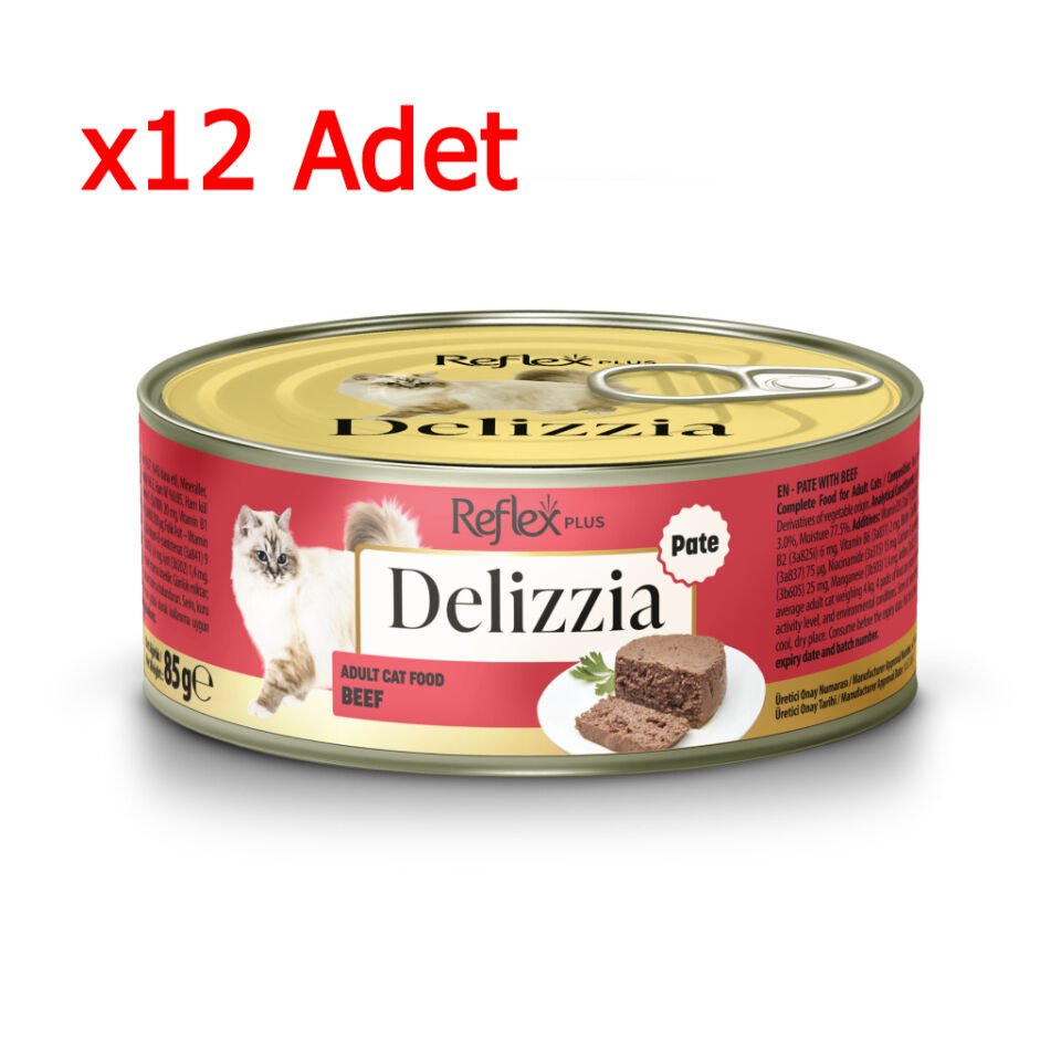 Reflex Plus Delizzia Dana Etli Ezme Yetişkin Kedi Konservesi 85gr x 12 Adet