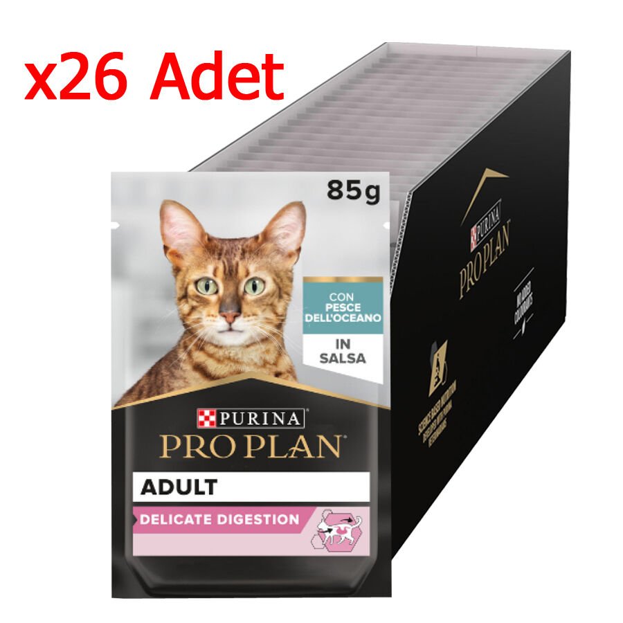 ProPlan Pouch Sos İçinde Okyanus Balıklı Yetişkin Kedi Konservesi 85gr x 26 Adet
