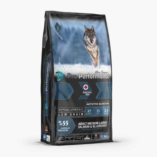 Pro Performance Ultra Premium Orta ve Büyük Irklar İçin Somonlu ve Yaban Mersinli Yetişkin Köpek Maması 12kg