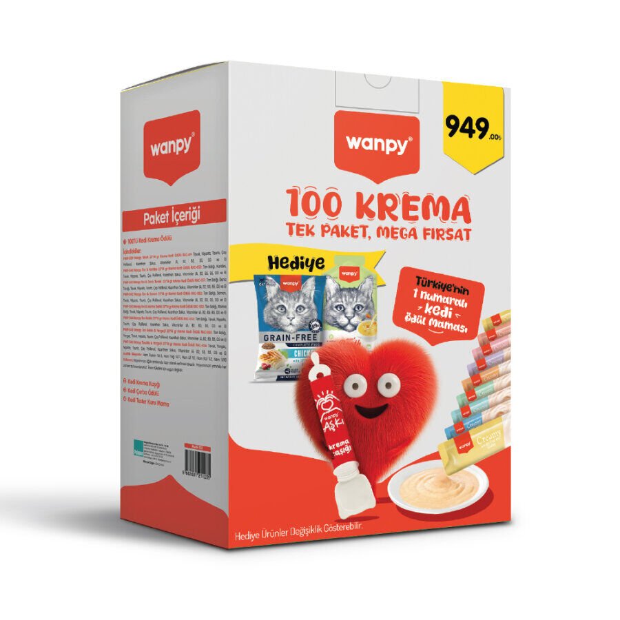 Wanpy 100'lü Mega Avantaj Kedi Kreması