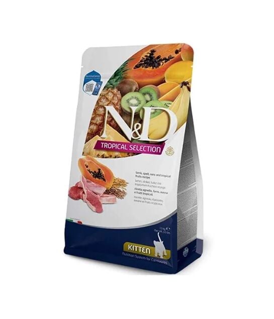 N&D Tropical Kuzu Etli Yavru Kedi Maması 1,5kg SKT: 12/06/2026
