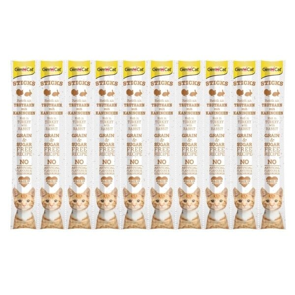 GimCat Sticks Hindi ve Tavşan Etli Kedi Ödül Çubuğu 50gr (10'lu)