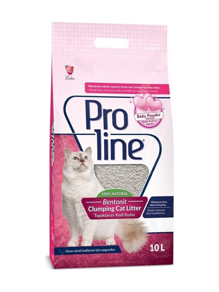 Proline Süper Topaklanan İnce Taneli Parfümlü Bentonit Kedi Kumu 10l