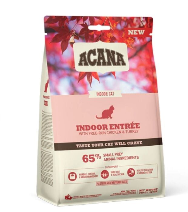 Acana Indoor Entree Hairball Control Tavuklu ve Ringa Balıklı Kısırlaştırılmış Kedi Maması 1,8kg