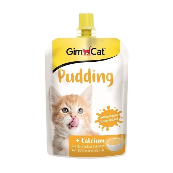 GimCat Sütlü Kalsiyum İlaveli Kedi Ödül Pudingi 150gr SKT:06/2026